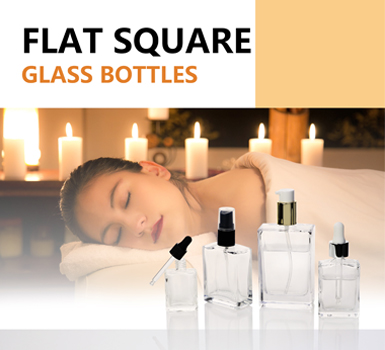 4_Flat Square Glass Bottles